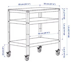 [PHYGTROLCRK] TROLLEY, for table ware