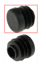 [PHDWETIPP18BR] END TIP, plastic, black, for round tube Ø18mm