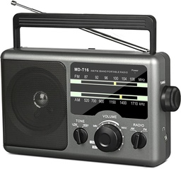 [ALIFRADIP26B] RADIO PORTABLE alimentation par pile R20, 26x10x16cm, 900g