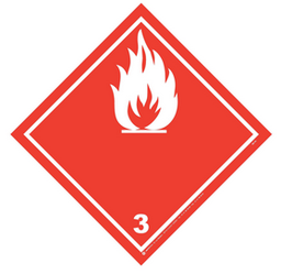 [PPACIMDGD3-] LABEL SEA CT DGR class 3 flammable liquid, 250x250mm