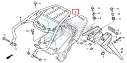 [YHON80100-KRH-900Z] FENDER, rear, white, XL125LEK