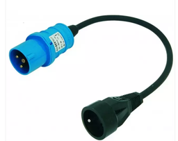 [PELEPLUGB31EU] CABLE ADAPTATEUR, M:CEE 16A 230V,F:type E+F 16A 230V,IP44,1m