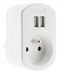 [PELETERM0SSU] SOCKET simple, 16A + T,  2 USB 3.4A, type E/FR