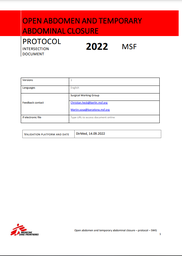 [L008SURM12E-E] Open abdomen and temporary abdominal closure