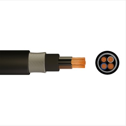 [PELECABL4X4A] CABLE rigid (EAC) copper, 4x4mm², armoured, per meter