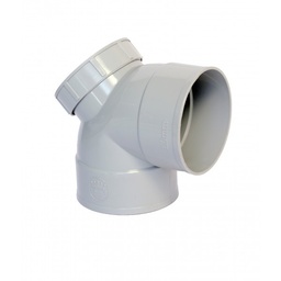 [CWATCVELS910F] ELBOW COUPLING 90° to glue, PVC, Ø 100mm, FxF + opening