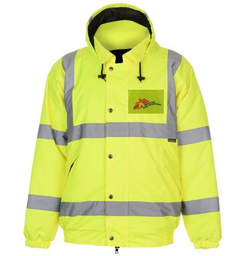 [PSAFJACKAXY] SAFETY JACKET hooded, MSF-logo, hi-vis, fluo, XL, yellow