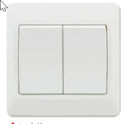 [PELETERM0G2TU] SWITCH, 2 gang, 1 way, 10A, 220-240V, UK-type, flush