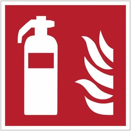 [PSAFSTICP31E] PICTOGRAM fire extinguisher, PP,31.5x31.5cm,red non-adhesive