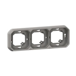 [PELETERMQF305] FRAME x3 (Plexo) flush IP55 grey