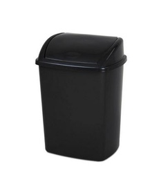 [PHYGRUBB60BBS] RUBBISH BIN, plastic, 60l, black + swing lid