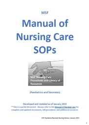 [L029NURM09E-P] Manual of Nursing Care SOPs