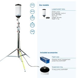 [PELELIGML3L4P] LUMAPHORE TITAN (Led 300L) 230W, IP44+7m cable 3G1.5+4m pole