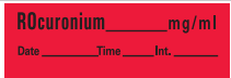 [SDDCLABLROC1] ETIQUETTE pour Rocuronium, rouleau