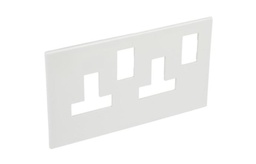 [PELETERMAF2F4] FRAME x2, flush IP40 white, for UK switch socket, 2 gang