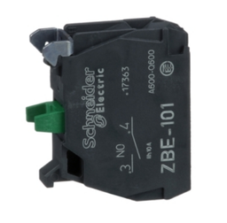 [PELECOMMSCB1O] CONTACT BLOCK single (ZBE101) Ø22mm,  1NO, screw clamp,green