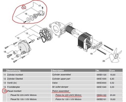 [EEMDNECS313] (nebulizer PARI BOY SX) PISTON ASSEMBLED 085S1160