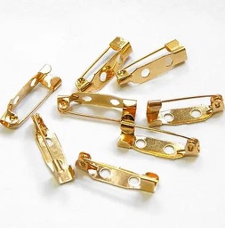 [ALIFMATESP0B] SAFETY PIN brooch clasp, 10 pieces