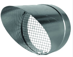 [CCLIVENTF2G] AIR OUTLET DUCT bird beak, galvanised steel, Ø250mm