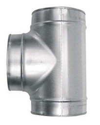 [CCLIVENT00T1] T-COUPLING, galvanized, 90°, Ø125mm to Ø125mm