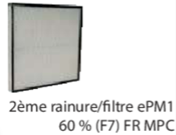[CCLIVENTF2D2] (filter holder France Air C200) FILTER MPC F7, 287x287x48mm