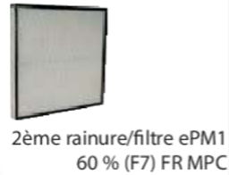 [CCLIVENTF2D2] (porte filtre France Air C200) FILTRE MPC F7, 287x287x48mm