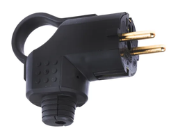 [PELEPLUGS2144] FICHE mâle, coudée, type F/Schuko, 2P+T 16A, IP44