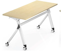 [AFURTABLFH606] TABLE, laminated surface, 160x60x75cm, foldable, on wheels