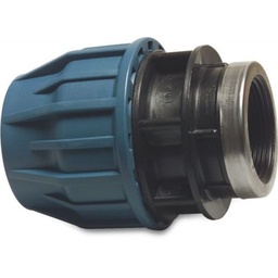 [CWATCECOA253F] ADAPTER COUPLING compr/threaded, PE, Ø 25mm-¾", FxF