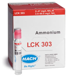 [CWATTESTHCA25] AMMONIUM TEST cuvette (Hach) 2.0-47.0 mg/L NH₄-N, 25 tests