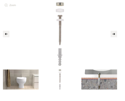 [PHDWSCREFS067] WC FIXER screw, stainless, Ø6x70mm, set