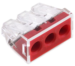 [PELECONNB263] CONNECTEUR RAPIDE (Wago) 3x2,5-6mm², pour tout fil