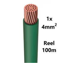 [PELECABW04FV1] FIL DE CABLAGE souple, étamé, 4mm², vert, bobine 100m
