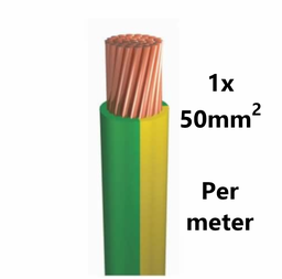 [PELECABW50FG] WIRE flexible, tinned copper, 50mm², green/yellow, per meter