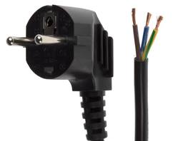 [PELEPOCO051EB] POWER CORD, 3G1.5²/5m, 10A, type E+F/EUR, black