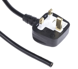 [PELEPOCO051UB] POWER CORD, 3G1.5²/5m, 13A, type G/UK fused, black