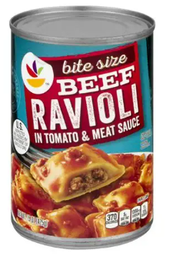 [AFOOMEALDR4] RAVIOLI meat and tomato sauce, 400g, can