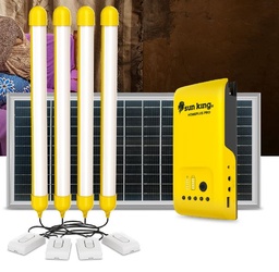 [PELELIGMSS4C1] SOLAR LIGHT (Sun King Home+ Pro) 4 tubes, panel 13W, batt.