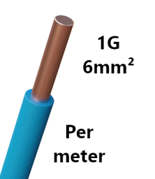 [PELECABW06RL] FIL DE CABLAGE rigide, cuivre, 6mm², bleu, le mètre